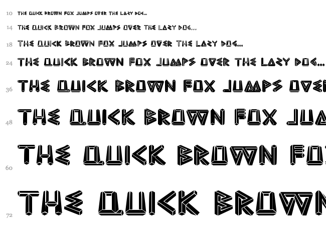 Bad Escher font waterfall